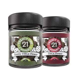 TWENTY ONE CANNABIS - EXOTIC THCA FLOWER - 1OZ JAR