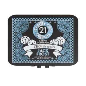 TWENTY ONE CANNABIS 7G THCA  PRE ROLLS 10 CT. TIN - 6CT/BOX