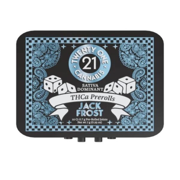 TWENTY ONE CANNABIS 7G THCA  PRE ROLLS 10 CT. TIN - 6CT/BOX
