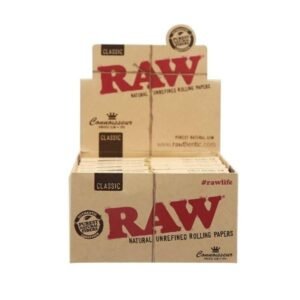 RAW CONNOISSEUR KING SIZE SLIM WITH TIPS 24 PER BOX