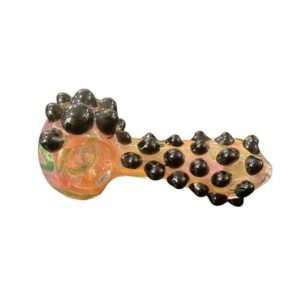 4" GOLD FUME BLACK MARBLE PIPE