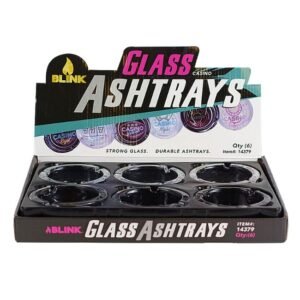BLINK GLASS  ASHTRAY BOX OF 6CT
