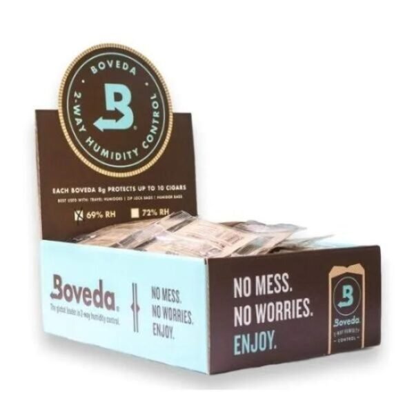 BOVEDA 69% HUMIDITY CONTROL 8 GRAMS OXO CONTAINER 100 UNITS DISPLAY