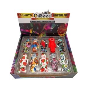 OILSEED HIGH QUALITY CHARACTER DESIGN SILICONE HAND PIPE 20CT/BOX