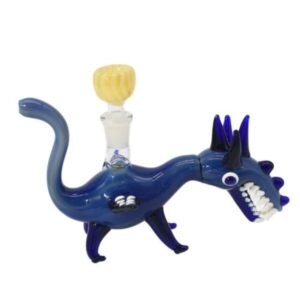 8" DINASOUR MULTI HORN HAND MADE BUBBLER