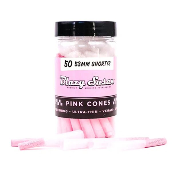 BLAZY SUSAN ULTRA THIN PINK CONES 53 MM SHORTYS (50CT/JAR)