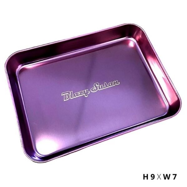 BLAZY SUSAN STAINLESS STEEL ROLLING TRAY (7 x 9.25 INCH)
