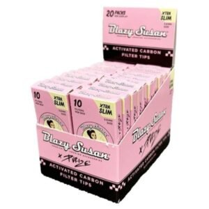 BLAZY SUSAN XTRA SLIM ACTIVATED CARBON FILTER TIPS 5.9MM 10PK 20CT/ BOX