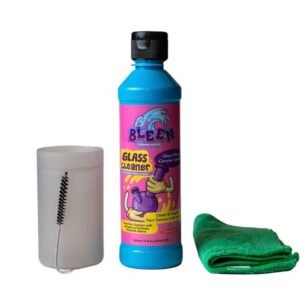 BLEEN GLASS CLEANER 12FL.OZ (354ML) BOTTLE WITH WIRE BRUSH & MICROFIBER TOWEL