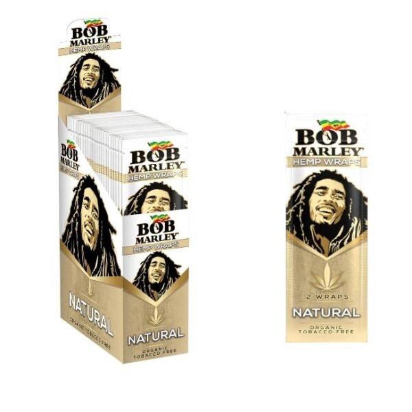BOB MARLEY ORGANIC TOBACCO FREE HEMP WRAPS 25CT/ BOX