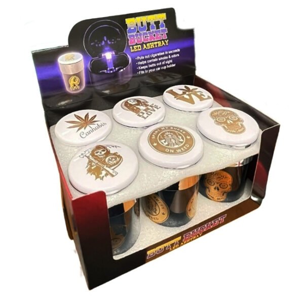 BUTT BUCKET LED ASHTRAY 6CT/BOX