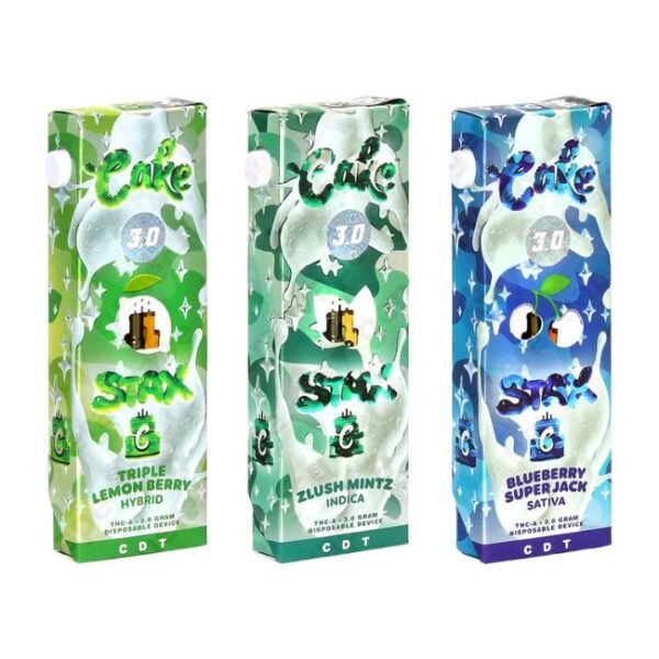 CAKE STAX 3.0 THC-A CDT 3GM DISPO 5CT/ BOX