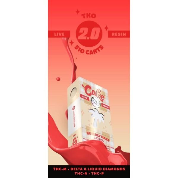 CAKE 2GM TKO (THC-M+D8 +THC-A+THC-P) CART 5CT/BOX