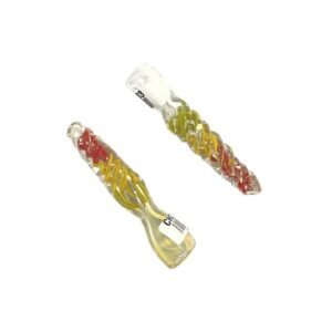 3 INCH GLASS TWISTING BODY INSIDE RASTA CHILLUM