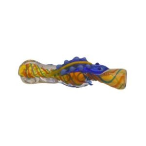 3" GOLD FUMING INSECT DESIGN CHILLUM