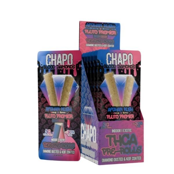CHAPO BLOOD DIAMONDS INDOOR EXOTIC THCA 2 X 1.5GM DUO JOINTS 6CT BOX