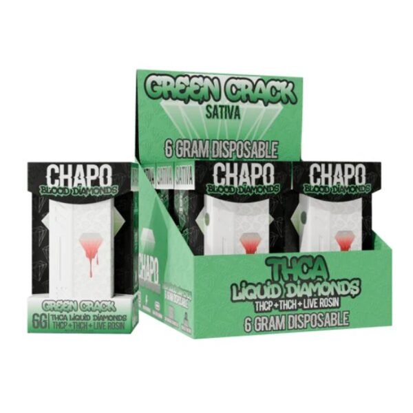 CHAPO BLOOD DIAMOND THCA LIQUID DIAMOND THCP + THCH + LIVE RESIN 6GM DISPO 6CT/ BOX