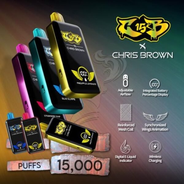 CHRIS BROWN CB15K 5% DISPOSABLE (75ML) 15K PUFFS 5CT/ BOX