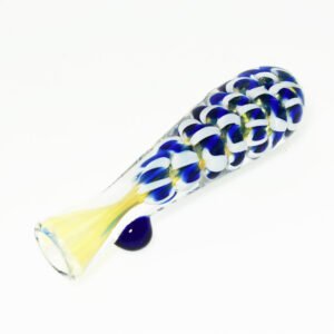 GLASS 4" ROYAL BASEBALL BLIME DESIGN ASSORTED COLORS CHILLUM