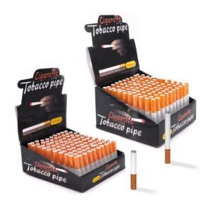 CIGARETTE METAL PIPE (One Hitter 55MM) SMALL SIZE WITH TEETH (100PCS/BOX)