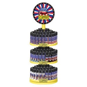 CLIPPER CAROUSEL 3 TIER NATIONAL LEAF 144CT LIGHTER DISPLAY