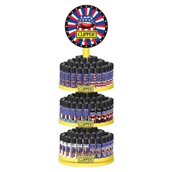 CLIPPER CAROUSEL 3 TIER NATIONAL LEAF 144CT LIGHTER DISPLAY