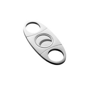 DOUBLE BLADE HIGH QUALITY STAINLESS STEEL  RUBBERIZED CIGAR CUTTER 20CT/BOX