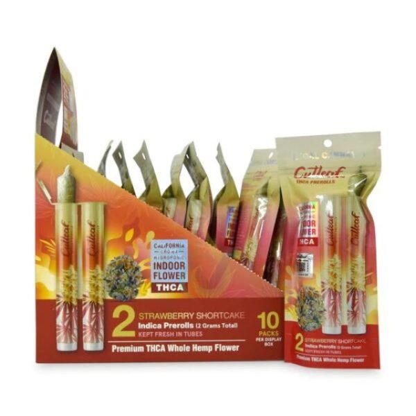 CUTLEAF THCA  PREMIUM  HEMP 1GM X 2 PRE ROLLS 10CT/BOX
