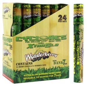CYCLONES PRE-ROLLED HEMP WRAPS 24PACKS PER BOX