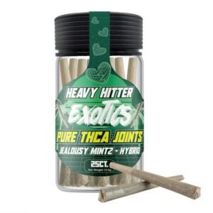 HEAVY HITTER BY D8FLIGHT EXOTICS PURE THCA 0.5GM PRE ROLLS JOINT 25CT JAR