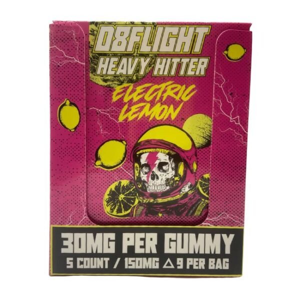 D8FLIGHT DELTA 9 THC HEAVY HITTERS 750MG 5/PCS PER PACK GUMMIES 5CT / BOX