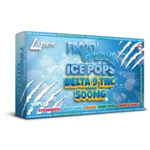 DELTAPEX FROZEN GRIZZLY ICE POPS 500MG DELTA 9 THC 10CT/BOX