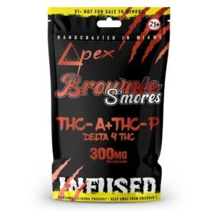 DELTAPEX BROWNIE SMORES CHOCOLATE THC-A + THC-P & DELTA 9 THC 300MG