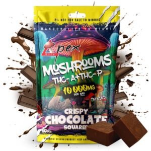 DELTAPEX CRISPY CHOCOLATE SQUARES MUSHROOM + THC-A + THC-P 10,000MG