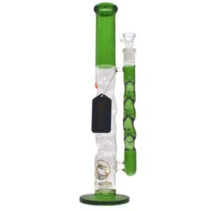 DRAGON GLASS 16" ZIG ZAG WITH PERC DESIGN WATER PIPE