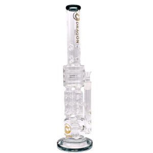 DRAGON GLASS 18" DOUBLE ASH CATCHER DESIGN WATER PIPE