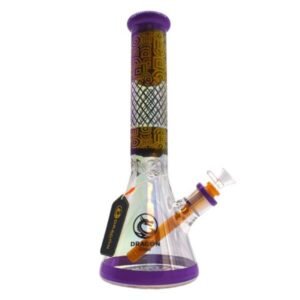 DRAGON GLASS 16" BOROSILICATE WITH ASH CATCHER BEAKER WATER PIPE