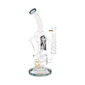 DRAGON GLASS 14" HIGH QUALITY SPRING DESIGN GLASS WATER PIPE