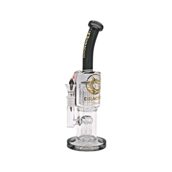 DRAGON GLASS 12" HIGH QUALITY SHOWER HEAD GLASS WATER PIPE