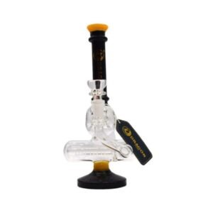 DRAGON GLASS 10" STRAIGHT PERC CAPSULE DESIGN WATER PIPE