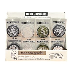 D&K DENGKE 24CT HERB GRINDERS DISPLAY (ASSORTED DESIGNS)