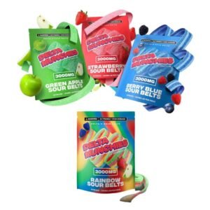 DELTA  MUNCHIES DELTA - 8 3000MG SOUR BELTS 5CT/BOX
