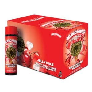 DELTA MUNCHIES JELLY HOLE 2GM THC-A  PRE-ROLL WITH GLASS TIP 10CT/BOX