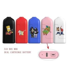 ASSORTED DESIGNS 510 DOUBLE CARTS BATTERY 10CT/BOX