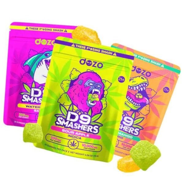 DOZO DELTA 9 SMASHERS 10000MG PER BAG GUMMIES 5CT/ BOX