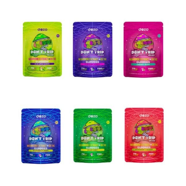 DOZO DONT TRIP MUSHROOM EXTRACT + D9 THC 7100MG PER BAG GUMMIES 10CT/BOX