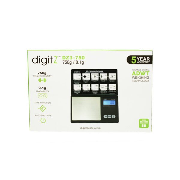 DIGITZ DIGITAL POCKET SCALE DZ3 - 750 (750 X 0.1G)