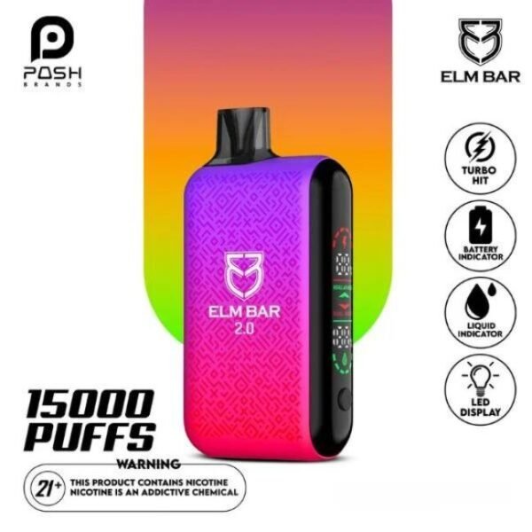 ELM BAR 2.0 5% DISPOSABLE (90ML) 15K PUFFS 5CT/ BOX