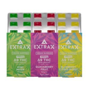EXTRAX D9 THC 100MG VEGAN GUMMIES 10CT/BOX