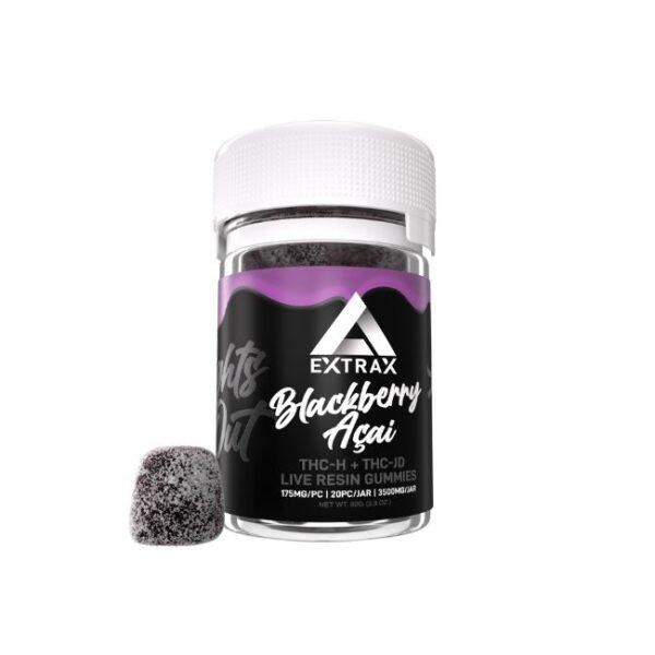 EXTRAX LIGHTS OUT (THC-H + THC-JD) LIVE RESIN 3500MG GUMMIES 20CT/JAR